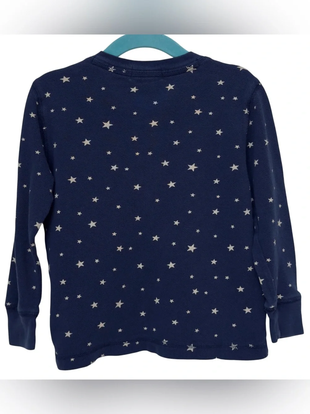 Polo Ralph Lauren Boys Long Sleeve Blue Star Print Cotton Henley Shirt. 2. 2T.